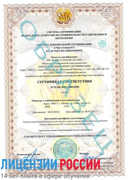 Образец сертификата соответствия Покровка Сертификат OHSAS 18001